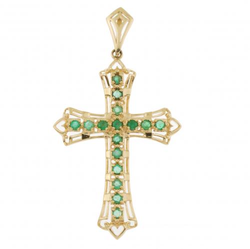 COLGANTE CRUZ DE ESMERALDAS.