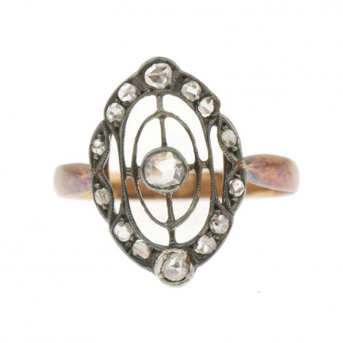 ART DECO DIAMOND RING.