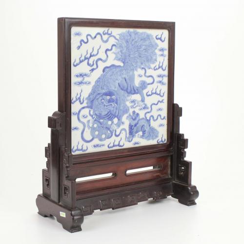 CHINESE TABLE TOP SCREEN, C19th.