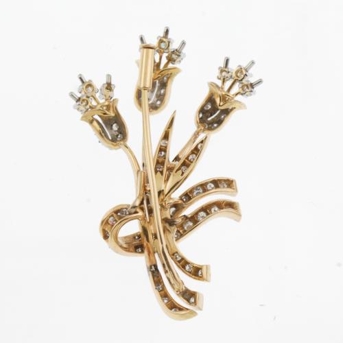 BROCHE FLORAL, MED. SIGLO XX.