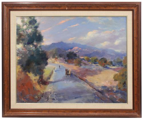 FRANCISCO PONS ARNAU (1886-1965). "LANDSCAPE WITH CART".