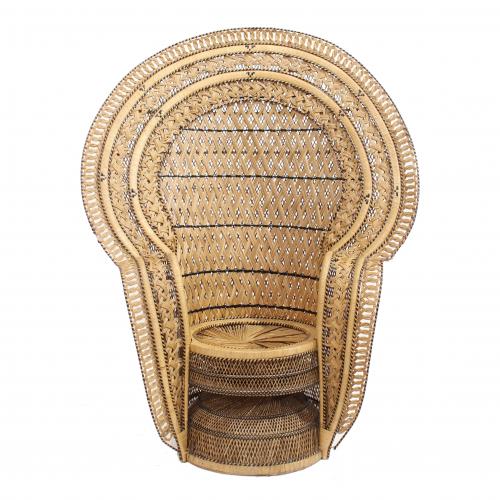 "EMMANUELLE" PEACOCK CHAIR, MID C20th.