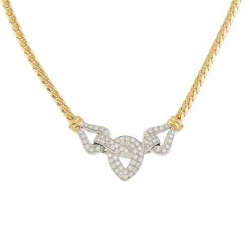 KNOTTED DIAMOND CHOKER.