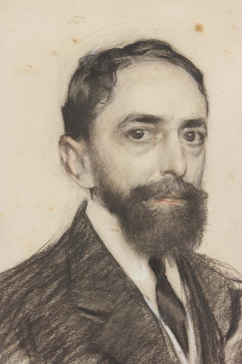 RAMÓN CASAS Y CARBO (1866-1932). "RETRATO SEÑOR", 1917.