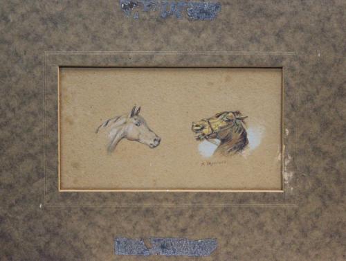 NIKOLAI EGOROVICH SVERCHKOV (1817-1898). "STUDY OF HORSES' HEADS".