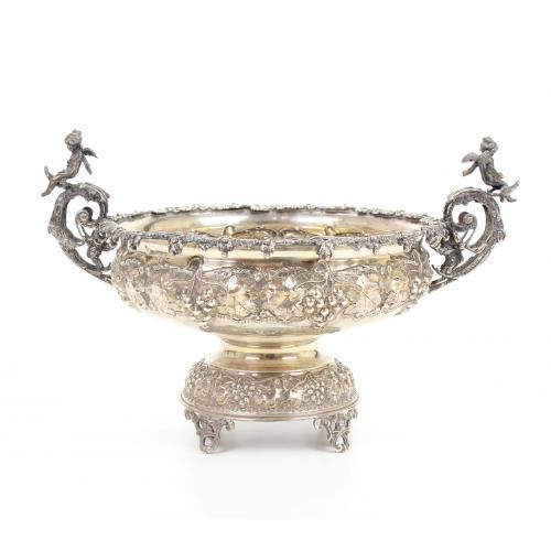 SILVER GREEK TABLE CENTRE PIECE, MID C20th.