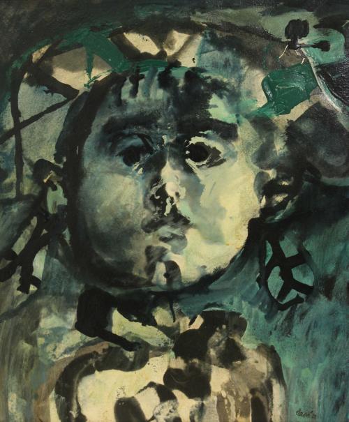 ANTONI CLAVÉ (1913-2005). "LITTLE HARLEQUIN".1950.