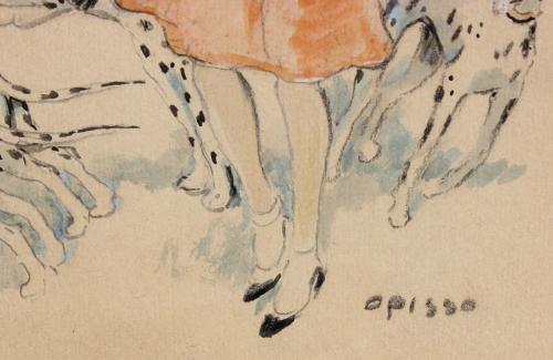 RICARD OPISSO (1880-1966). "DOG WALKER".