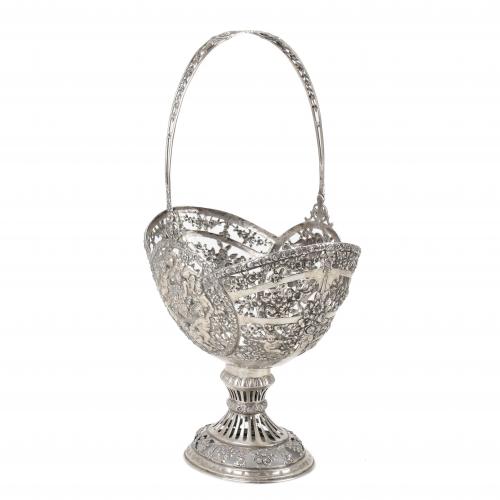 GERMAN SILVER OPENWORK CENTRE PIECE, LAST THIRD C19th - EAR