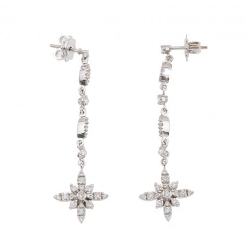 PENDIENTES LARGOS CON DIAMANTES.