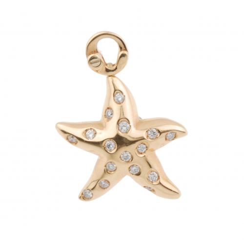 COLGANTE ESTRELLA CON DIAMANTES.