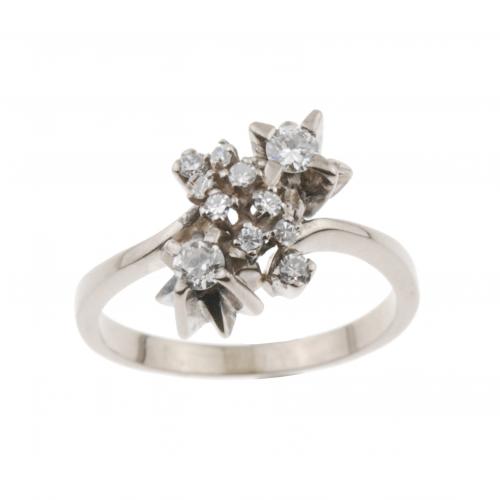 SORTIJA AÑOS 40 CON DIAMANTES.
