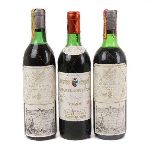 THREE BOTTLES OF SPANISH WINE. 
