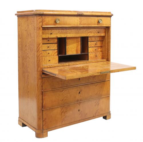 BIEDERMEIER STYLE FALL FRONT WRITING DESK, END C19th-EARLY C20th.