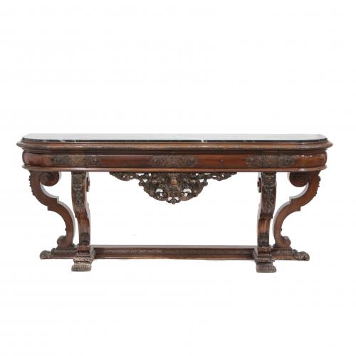 LARGE SPANISH BAROQUE STYLE CONSOLE, SECOND HALF C20th.