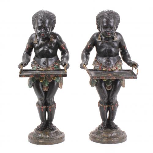 PAIR OF "BLACKAMOORS" SECOND HALF C19th.