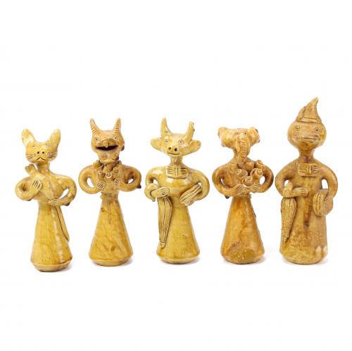 ROSA RAMALHO (1888-1977). LOT OF FIVE SCULPTURES.