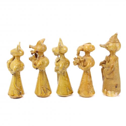ROSA RAMALHO (1888-1977). LOT OF FIVE SCULPTURES.