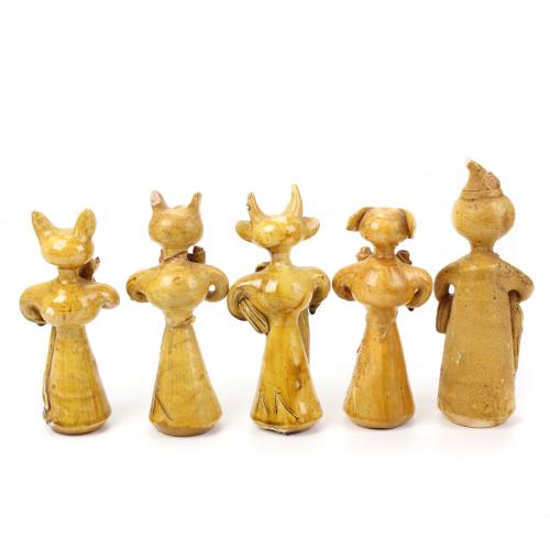 ROSA RAMALHO (1888-1977). LOT OF FIVE SCULPTURES.