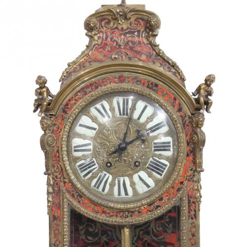 RELOJ CON PEANA TIPO BOULLE DE PARED FRANCÉS, FIN. SIGLO XI