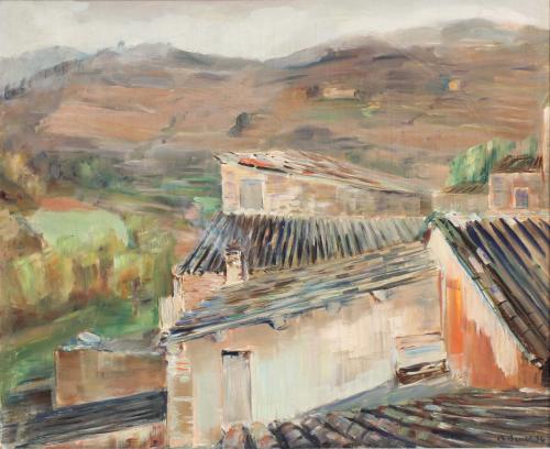 RAFAEL BENET VANCELLS (1889 -1979). "PAISAJE", 1936.
