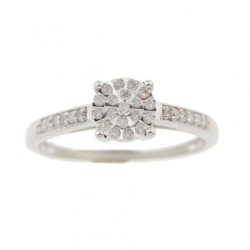 ROSETTE DIAMOND RING. 