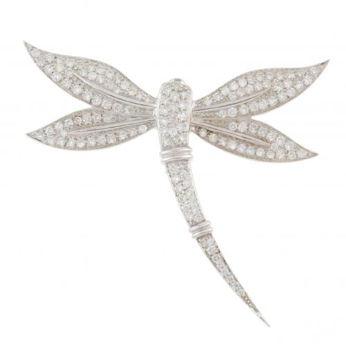 DIAMOND DRAGONFLY BROOCH.