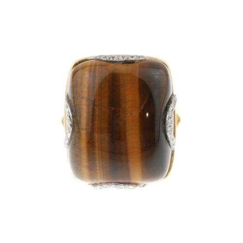 GOLDEN TIGER'S EYE RING.