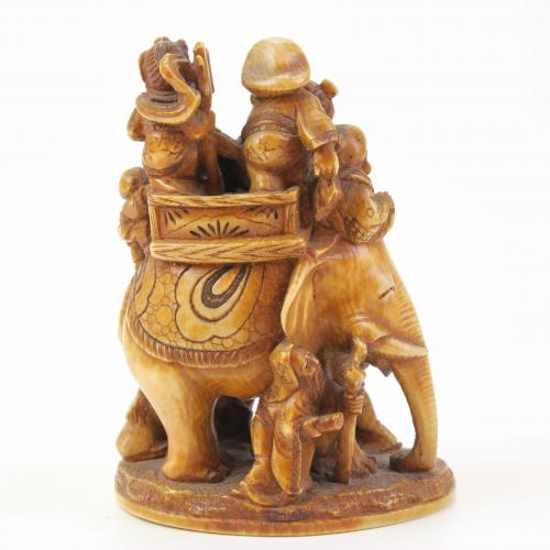 JAPANESE SCHOOL, MEIJI PERIOD, C19th.  ELEPHANT IVORY NETSU