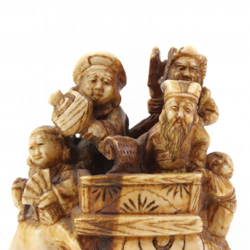 JAPANESE SCHOOL, MEIJI PERIOD, C19th.  ELEPHANT IVORY NETSU