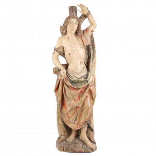 GERMAN SCHOOL, CIRCA 1480- 1490.  "SAINT SEBASTIAN".