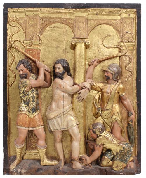 ESCUELA CASTELLANA, PRIMER TERCIO SIGLO XVI. "FLAGELACIÓN".