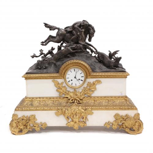 GRAN RELOJ DE SOBREMESA FRANCÉS, SIGLO XIX.