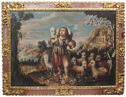 VICE ROYAL SCHOOL, C17th-C18th.  "THE BABY SAINT JOHN".