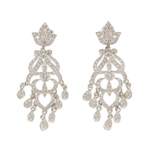 DIAMOND DROP EARRINGS.