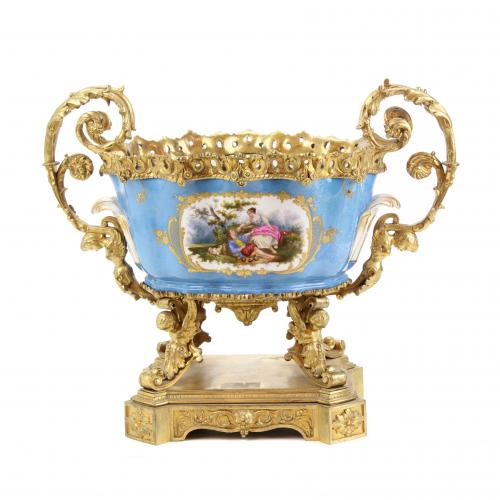 SPANISH SÈVRES STYLE CENTREPIECE, THIRD QUARTER C19th.