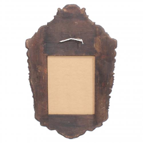 WALL MIRROR WITH SILVER FRAME, PROBABLY MEXICAN OR SOUTH AM