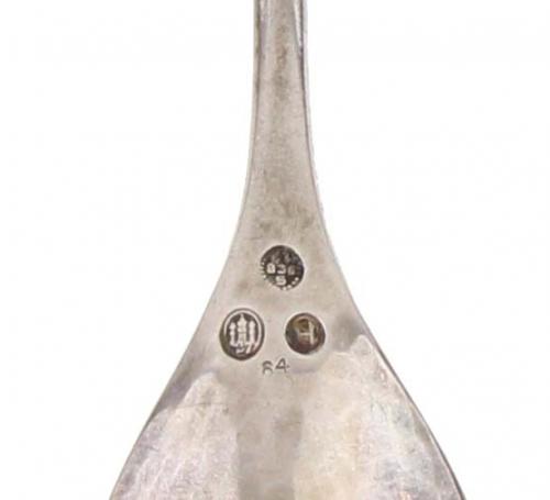 GEORG JENSEN (1866-1935). JUEGO DE SEIS CUCHARILLAS EN PLAT