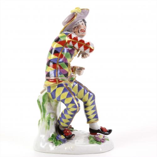 MEISSEN. "HARLEQUIN SURPRISED".