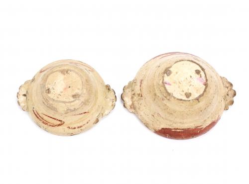 TWO OREJETAS DE MANISES BOWLS, C17th. 