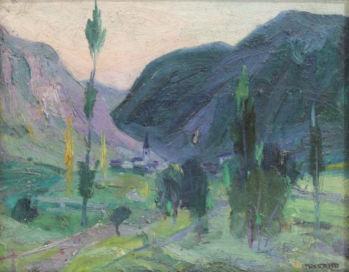 CASIMIR MARTÍNEZ TARRASSÓ (1898-1980). "PAISAJE DEL PIRINEO