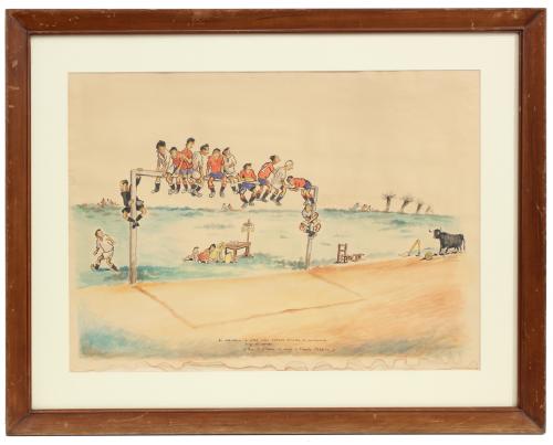 RICARD OPISSO (1880-1966). ILUSTRACIÓN TIRA CÓMICA FÚTBOL.