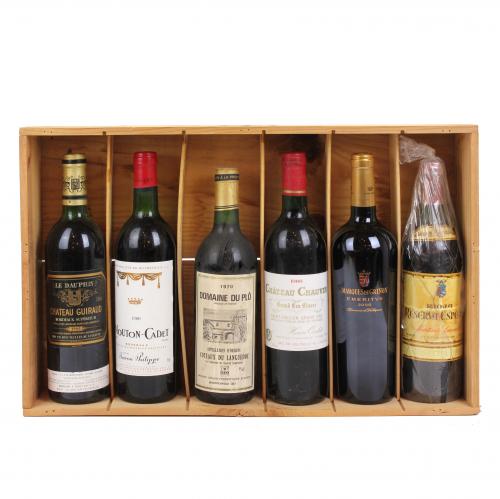LOT OF SIX BOTTLES OF WINE.