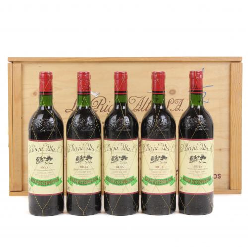 FIVE BOTTLES OF  RIOJA ALTA S.A., GRAN RESERVA 904, RIOJA-HARO, 1985.