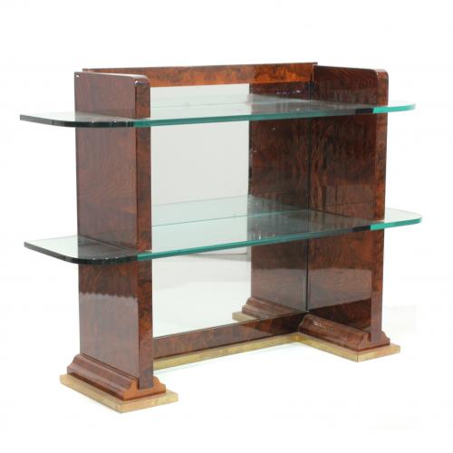 MUEBLE RECIBIDOR CON ESTANTES, SEGUNDA MITAD SIGLO XX.