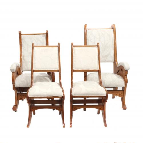 SET OF MODERNISTA CHAIRS, EARLY C20th.
