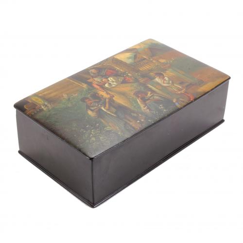 CAJA IMPERIAL RUSA, "LA LIMOSNA", CIRCA 1900.