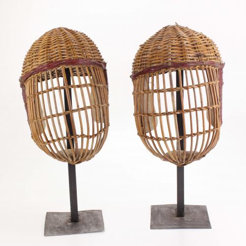 PAREJA DE CASCOS JAPONESES, FIN. SIGLO XIX.