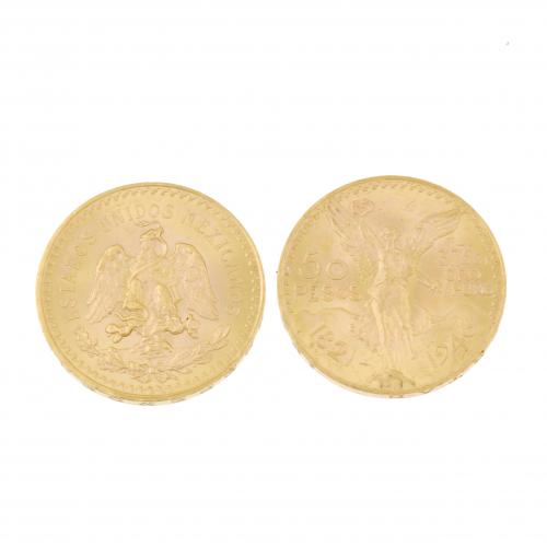 DOS MONEDAS MEXICANAS.