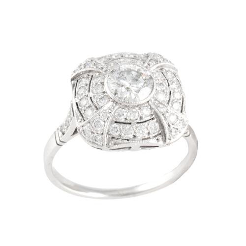   BELLE ÉPOQUE STYLE DIAMOND RING.